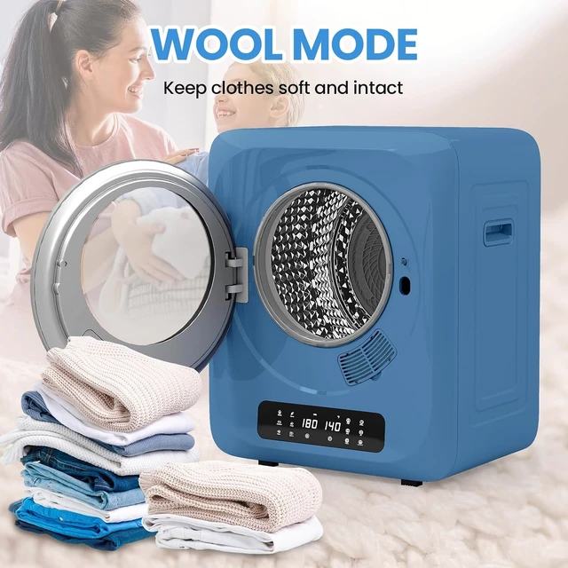 Alt view image 4 of 7 - 1.8 CU.FT. Portable Dryer for Apartment Laundry, Portable Clothes Dryer with Boot Dryer & 6 Drying Modes, LED Control Panel, Stainless Tub, Compact Dryer for Apartment, RVs, Dorms