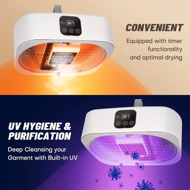Alt view image 4 of 7 - Portable Clothes Dryer - Mini Laundry Dryers with Remote Control - Small Compact Foldable Electric Drying Machine with Dry Bag for Travel RV Home & Apartment