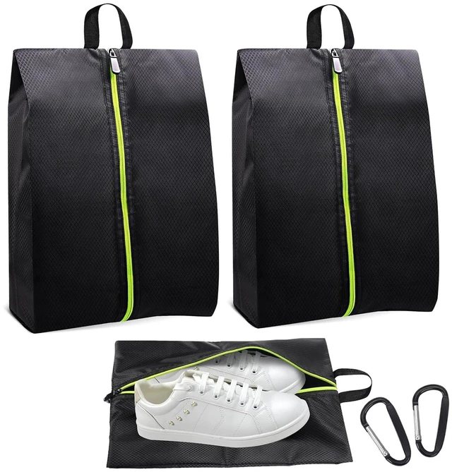 Main image of Roliwils 2 Pack Smell Proof Shoe Cleat Bag with Reinforced Handle | Odor-resistant Cleat Bag with Carabiner | Travel Shoe Organizer for Men | Baseball Soccer Footwear Storage