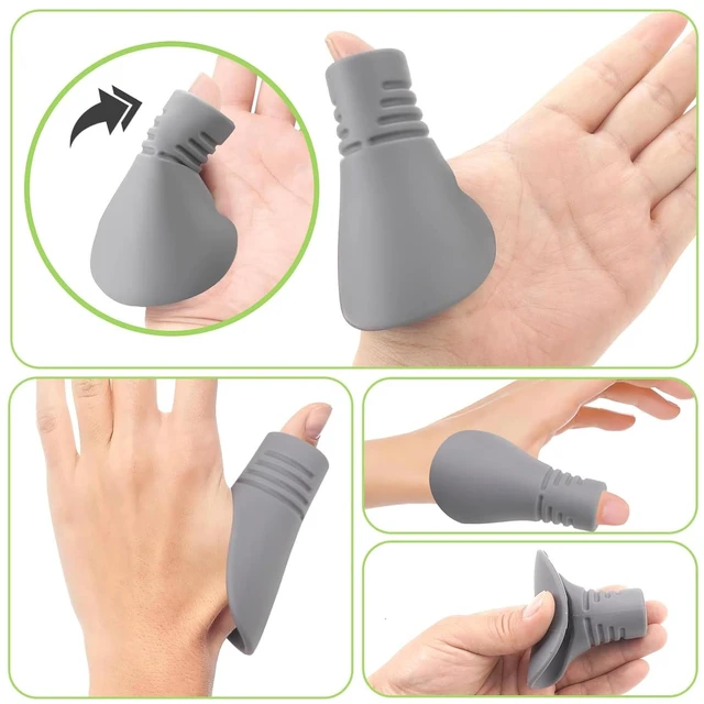 Alt view image 7 of 7 - Baseball Catcher Thumb Guard - Grooved Silicone Thumb Protector for Catcher's Mitt - Shock Absorption Shield for Thumb Jams and Over-Extension - Baseball and Softball, Adult and Youth