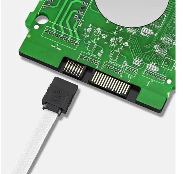 Alt view image 4 of 7 - 3PACK SATA Cable III 3 Pack 90 Degree Straight to Right Angle 6Gbps HDD SDD SATA Data Cable with Locking Latch 50cm 18 Inch for SATA HDD, SSD, CD Driver, CD Writer, White