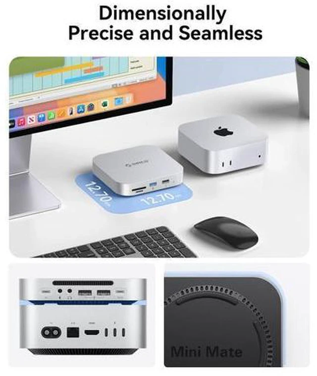 Alt view image 7 of 7 - MiniMate SE Mac mini M4 512GB Storage & Docking Station, External SATA SSD (Non-Removable) 5Gbps(480MB/s), USB A*4, USB-C, SD/TF 3.0, 3.5mm Audio, Includes 2 Cables M4SE