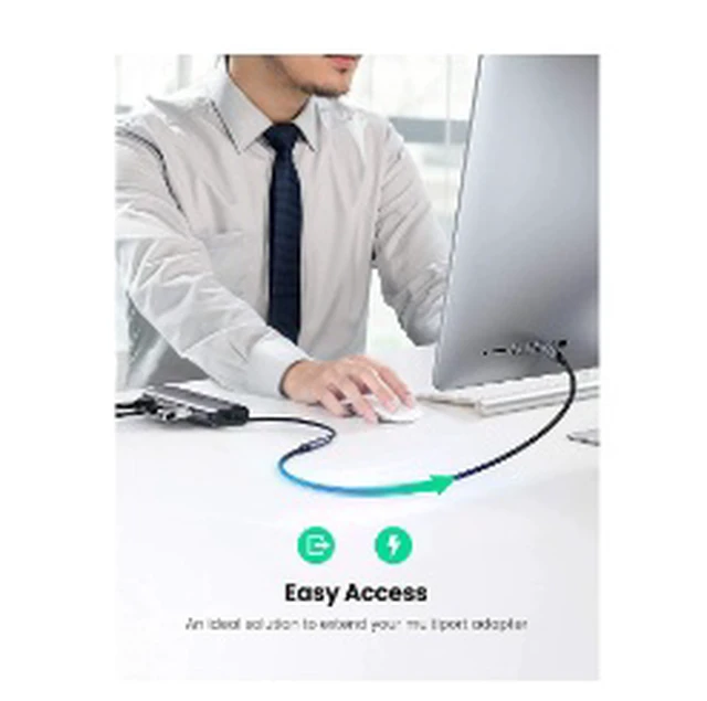 Alt view image 3 of 5 - UGREEN USB Type C Extension Cable - USB 3.2 Gen2 Extender 3FT 10Gbps Data Transfer 4K Video Output 100W PD Fast Charging Compatible with Thunderbolt 3, MacBook Pro, iPad Pro, Galaxy S2, Google Pixel