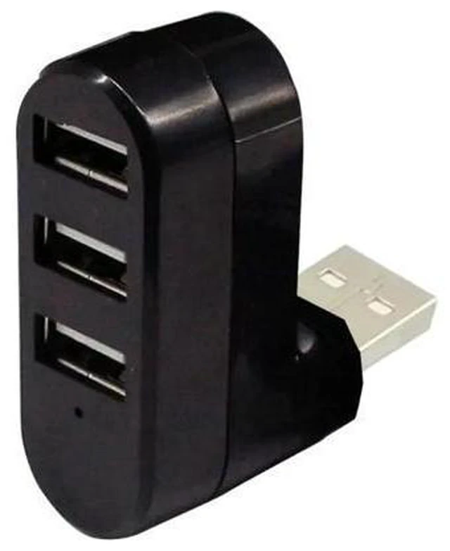 Alt view image 4 of 5 - 3 Port Multi 2.0 USB Hub Mini USB Hub High Speed Rotate Splitter For Laptop PC LX9B