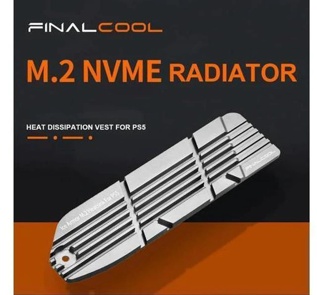 Alt view image 4 of 4 - Aluminum Heatsink with Pads SSD Cooling Mounting Kit Heat Sink Radiator for PS 2280 NVMe SSD Expansion Slot