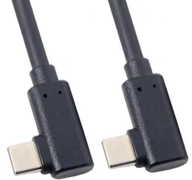 Alt view image 3 of 7 - USB-C Type-C to Type-C Cable Gen2 10Gbps 65W Dual 90 Degree Left Right Angled Type