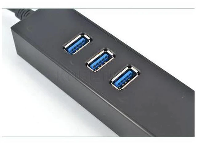 Alt view image 4 of 5 - 3Ports USB 3.0 Hub To RJ45 Gigat 10/100/1000 Mbps Network Converter USB Gigat Ethernet Adapter For Windows Mac