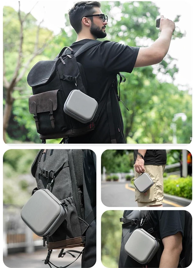 Alt view image 6 of 7 - Camera Protective Bag, Lightweight Travel Case with Mesh and Hard Shell Design for Camera Body, Accessories, and Cables, Dual Layer Interior