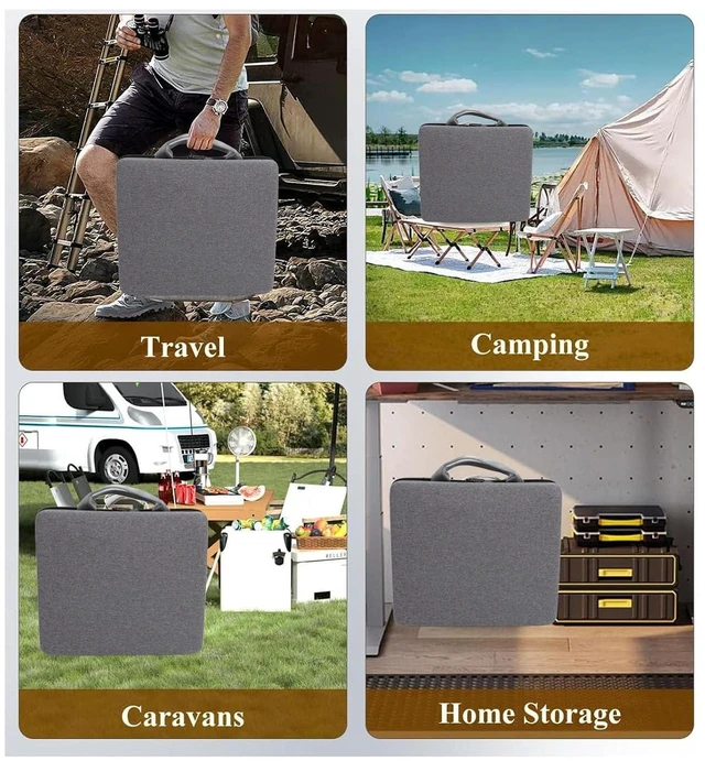 Alt view image 3 of 7 - Hard Shell Case for Mini Dish Kit, Scratch Proof Portable Storage Bag for Mount Pipe Adapter Power Cable, Nylon Ergonomic Handle & Double Zipper