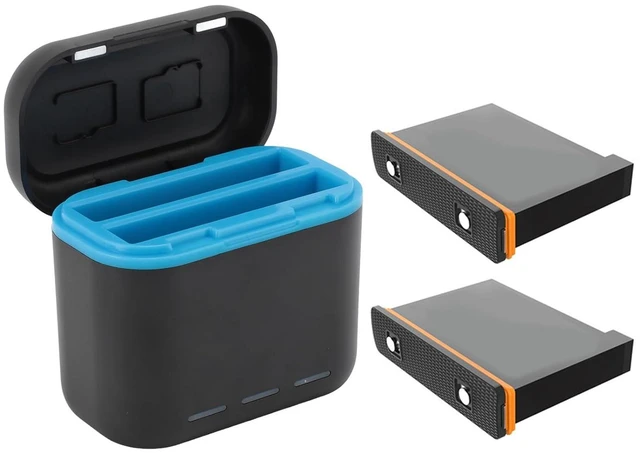 Main image of 2 Slot Camera Battery Charging Box, Battery Charger Storage Case with Type C Fast Charging and Storage Case, for X3, equuipped with USB C Port for Charging