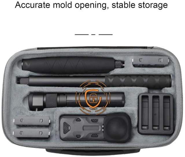 Alt view image 3 of 7 - Action Camera Storage Bag for X4, Shockproof Dust proof Protective Hard Travel Carrying Case with Excellent Water proof Performance, for a Variety of Outdoor and Travel