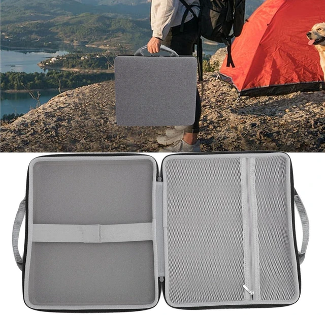 Alt view image 5 of 7 - Hard Shell Case for Mini Dish Kit, Scratch Proof Portable Storage Bag for Mount Pipe Adapter Power Cable, Nylon Ergonomic Handle & Double Zipper