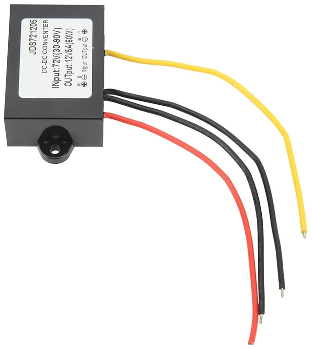 Main image of Converter Board, PP Plastic Shell DC Module 72V to 12V5A with Cable for Safety System
