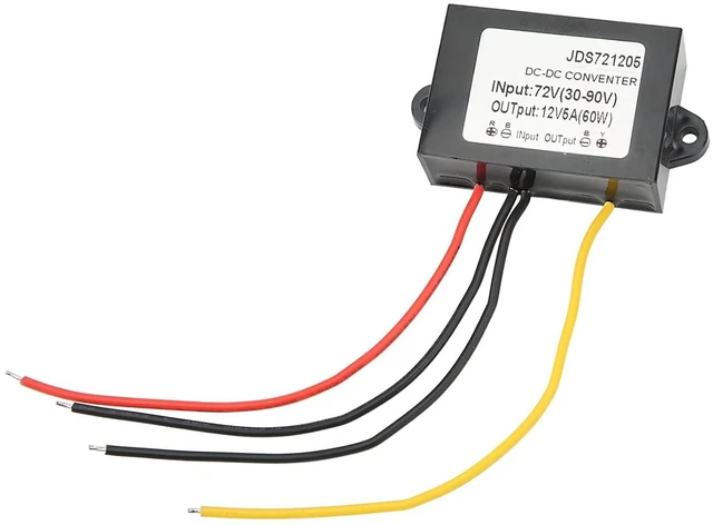 Alt view image 3 of 7 - Converter Board, PP Plastic Shell DC Module 72V to 12V5A with Cable for Safety System
