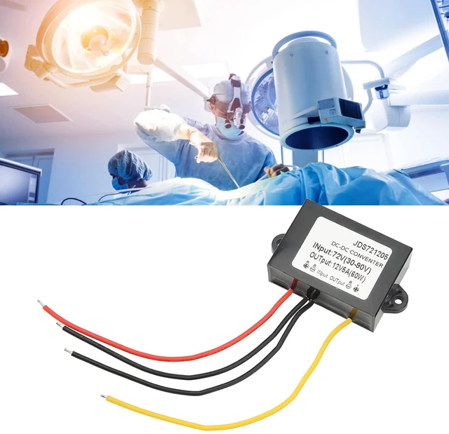 Alt view image 4 of 7 - Converter Board, PP Plastic Shell DC Module 72V to 12V5A with Cable for Safety System