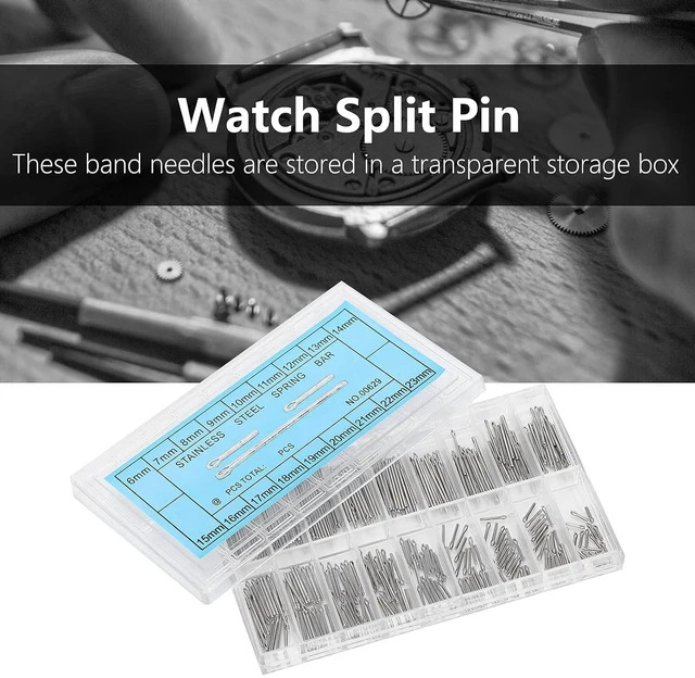 Alt view image 2 of 7 - 360Pcs Watch Pins Stainless Steel Watchband Link Cotter Spring Bar Repairing Kit with 18 Sizes, Transparent Storage Box, Professional Watch Repair Tools