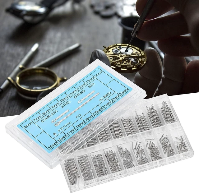 Alt view image 7 of 7 - 360Pcs Watch Pins Stainless Steel Watchband Link Cotter Spring Bar Repairing Kit with 18 Sizes, Transparent Storage Box, Professional Watch Repair Tools