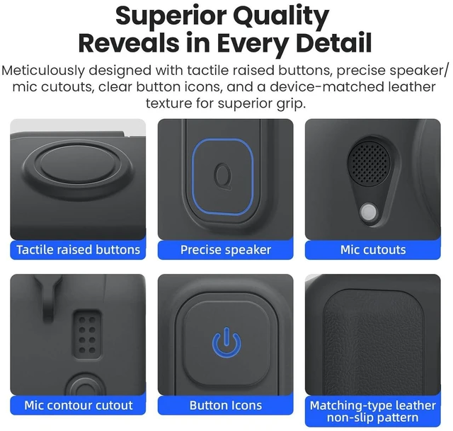 Alt view image 4 of 7 - Camera Silicone Case, Shockproof Full Body Cover with Lens Cap and Lanyard Compatible with 360, for Action Camera Protective Cover, material with silicone (Black)
