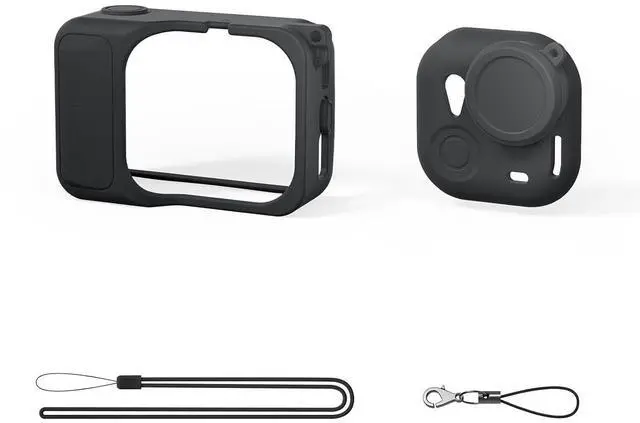 Main image of Silicone Protective Case with Lens Cap & Lanyard, Shockproof AntiScratch Full Body Cover, AntiSlip Dust Proof Camera Case for Ultra Accessories (Black)