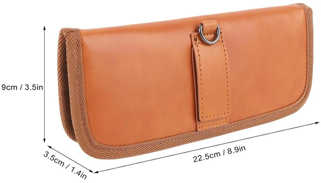 Alt view image 7 of 7 - Camera Battery Pouch Holder Case PU Leather Battery Storage Case Bag for E10 E17 E6N NP FW50 FZ100 EN EL25 EL15 NP W235, Hold 4pcs Batteries