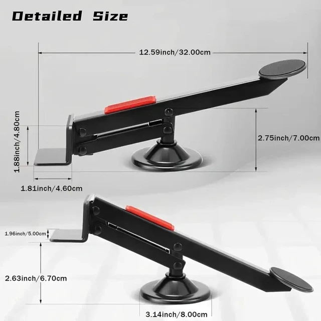 Alt view image 4 of 7 - Door and Board Lifter, 360° Swivel Type Door Lifter Installation Tool, Supports up to 75kg / 165.3lb Load Bearing, Handsfree Door Foot Panel Lifter for Carpenters