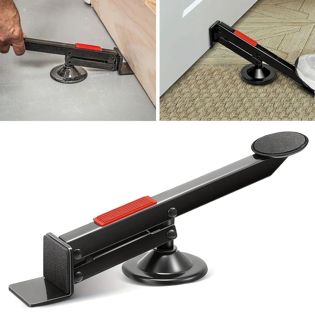 Alt view image 5 of 7 - Door and Board Lifter, 360° Swivel Type Door Lifter Installation Tool, Supports up to 75kg / 165.3lb Load Bearing, Handsfree Door Foot Panel Lifter for Carpenters