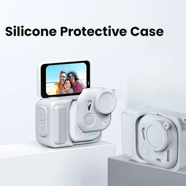 Alt view image 2 of 7 - Camera Silicone Case, Shockproof Full Body Cover with Lens Cap and Lanyard Compatible with 360, for Action Camera Protective Cover, material with silicone (Gray)