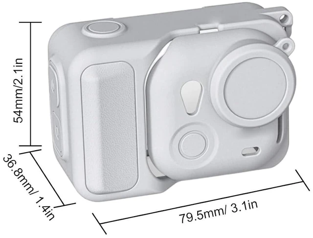 Alt view image 7 of 7 - Camera Silicone Case, Shockproof Full Body Cover with Lens Cap and Lanyard Compatible with 360, for Action Camera Protective Cover, material with silicone (Gray)
