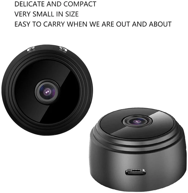Alt view image 4 of 7 - Mini Camera, 1080P Security Camera with Night Mode Motion Detection, Magnetic Sports Camera with Built in Battery, for Pet Baby Elderly Nanny Outdoor (Black)