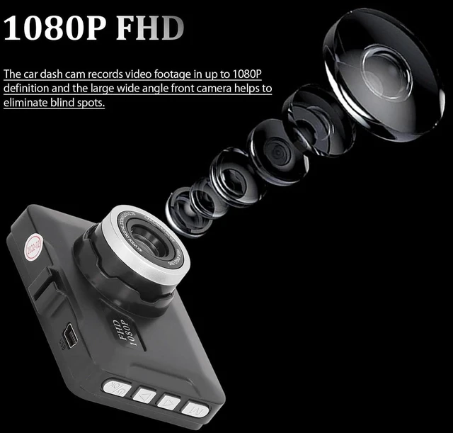 Alt view image 2 of 7 - Dash Cam, 1080P Full Smart Dash Camera Dash Cam Front Rear Camera with Motion Detection, Loop Recording, G Sensor, Parking Mode, Dashboard Camera
