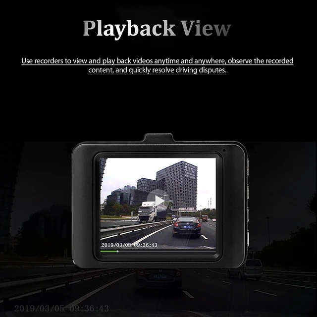 Alt view image 5 of 7 - Dash Cam, 1080P Full Smart Dash Camera Dash Cam Front Rear Camera with Motion Detection, Loop Recording, G Sensor, Parking Mode, Dashboard Camera