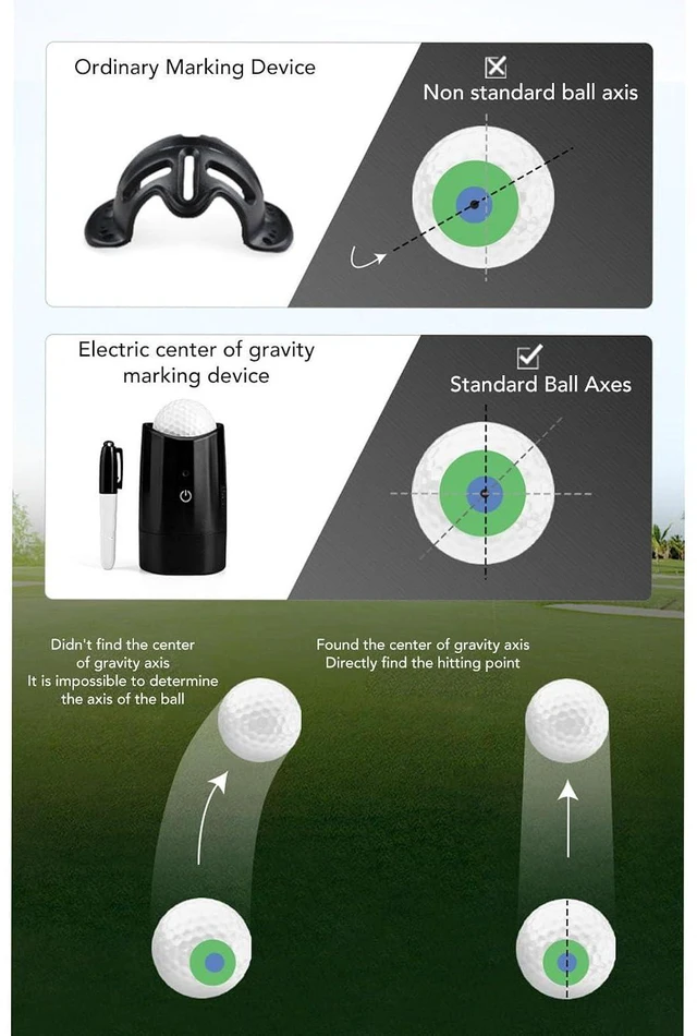 Alt view image 3 of 7 - Electronic Ball Liner Golf Ball Balancer 10000 RPM High Speed Accurate Marking Tool with PP Material for Golf Ball Alignment