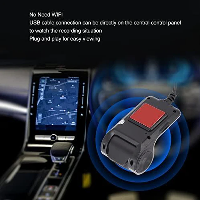 Alt view image 4 of 7 - USB Dash Cam, 1080P DVR Dual Car Driving Recorder with Loop Recording, Motion Detection, ADAS Distance Warning Car Recorder for Vehicles
