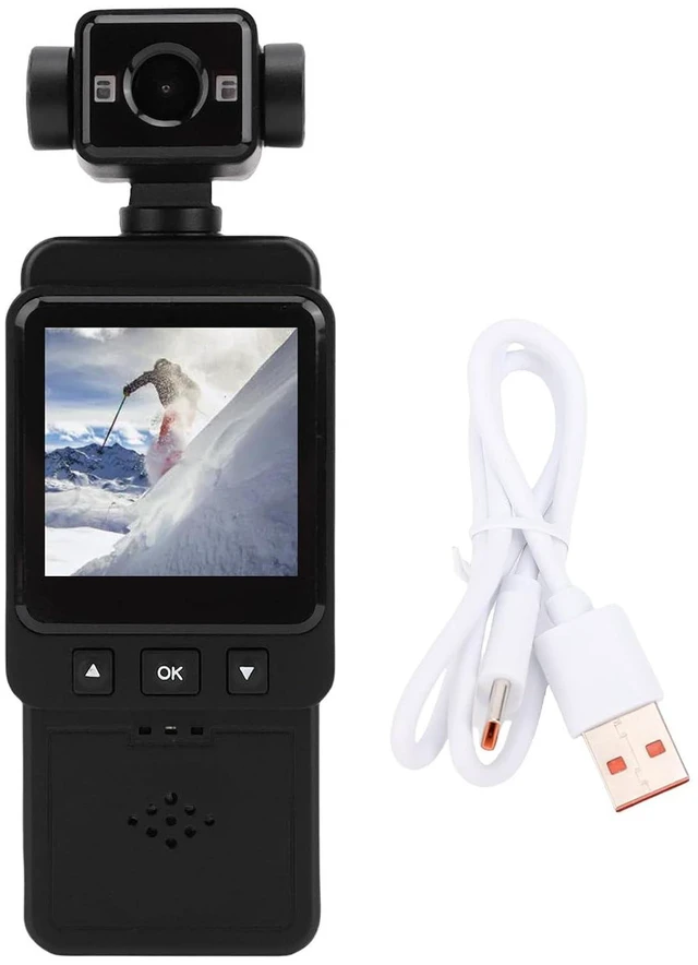 Alt view image 7 of 7 - 1080P Vlogging Camera, Multi Axis Smart Stabilization Handheld Action Camera, 270° +180° Rotatable Pocke t Camcorder for Filming Travel Vlog Video