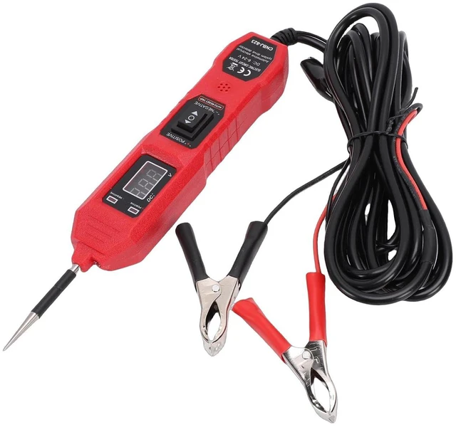 Main image of Car Circuit Tester, Multifunctional High Sensitivity LCD Display Automotive Power Circuit Probe Tester with 4.5m Extension Cable, for Polarity Identify and Fault Detection