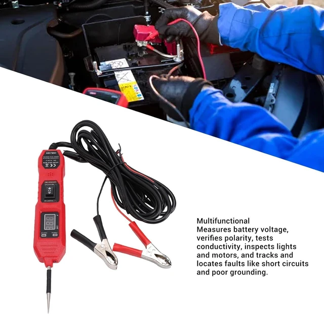Alt view image 3 of 7 - Car Circuit Tester, Multifunctional High Sensitivity LCD Display Automotive Power Circuit Probe Tester with 4.5m Extension Cable, for Polarity Identify and Fault Detection