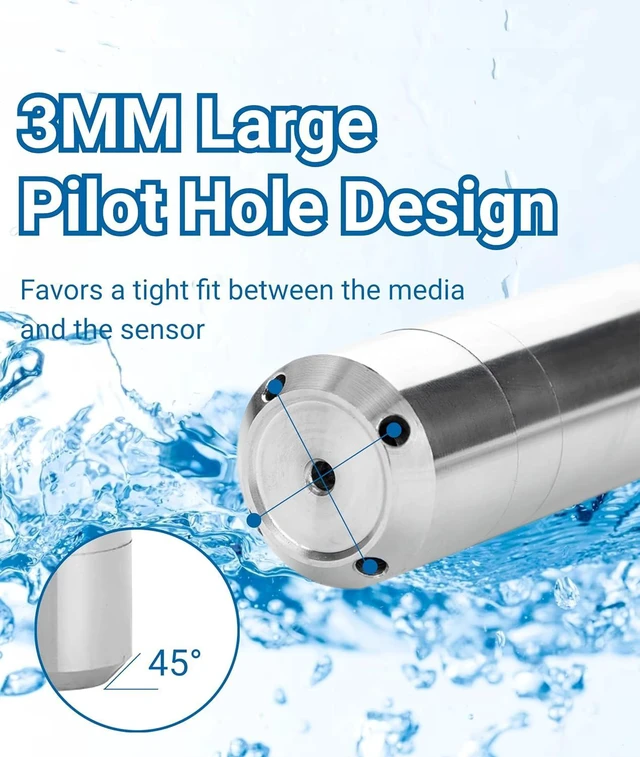 Alt view image 3 of 7 - Level Sensor,Throw-In Type Liquid Level Sensor,Stainless Steel Sensor Probe,with Cable,Anti- and Durable,for Detecting 0-5M Range Liquid Level