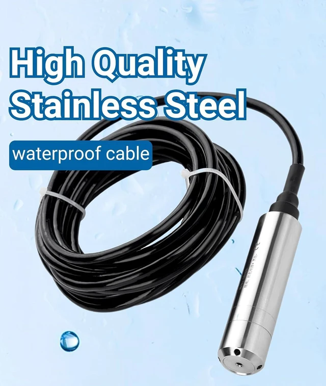 Alt view image 6 of 7 - Level Sensor,Throw-In Type Liquid Level Sensor,Stainless Steel Sensor Probe,with Cable,Anti- and Durable,for Detecting 0-5M Range Liquid Level