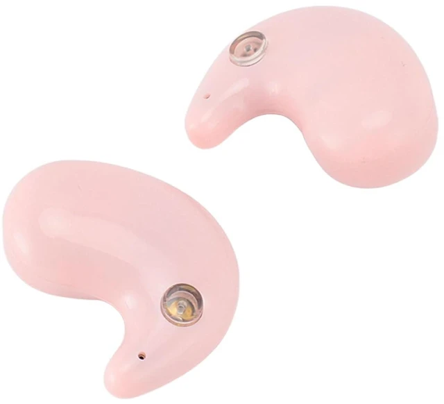 Alt view image 6 of 7 - Mini Bluetooth Earbuds, in Ear Stereo Earphones with Digital Display Charging Case, Mini for Sleep Work Music (Rose)