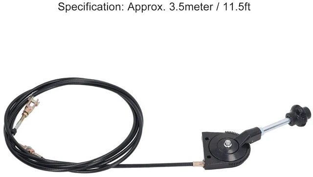 Alt view image 4 of 7 - Excavator Manual Throttle Cable, 3.5M Universal Throttle Cable Replacement Excavator Motor Control Cable, Stainless Steel Joint PU Tube for Motor Control Heavy Equipment Parts