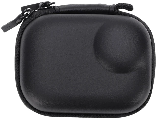 Main image of Carrying Bag for Action Camera, Compact Protective Storage Case with Dual Zipper, Splashproof PU Leather for Camera Charging Cable Lanyard