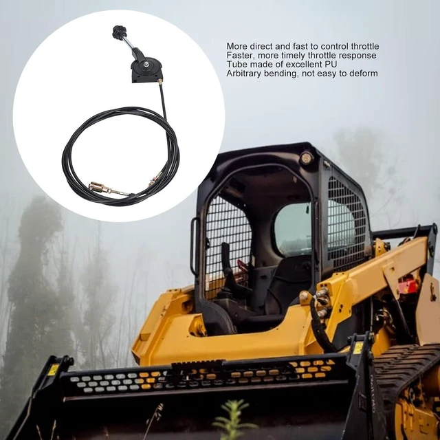 Alt view image 2 of 7 - Excavator Manual Throttle Cable, 3.5M Universal Throttle Cable Replacement Excavator Motor Control Cable, Stainless Steel Joint PU Tube for Motor Control Heavy Equipment Parts