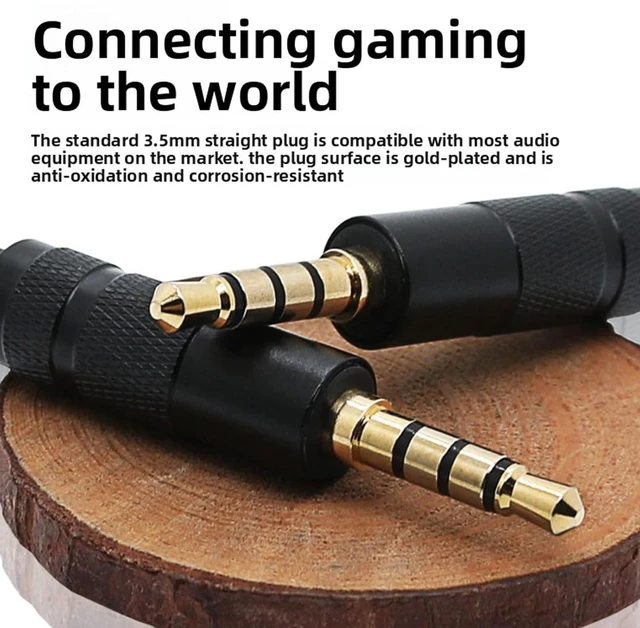 Alt view image 3 of 7 - IEM Cable with Detachable Mic, 2 Pin 0.78mm Upgrade Cable OFC Gold Plated 3.5mm Plug, with Detachable Microphone, for QDC UE TRN CCA Headphones
