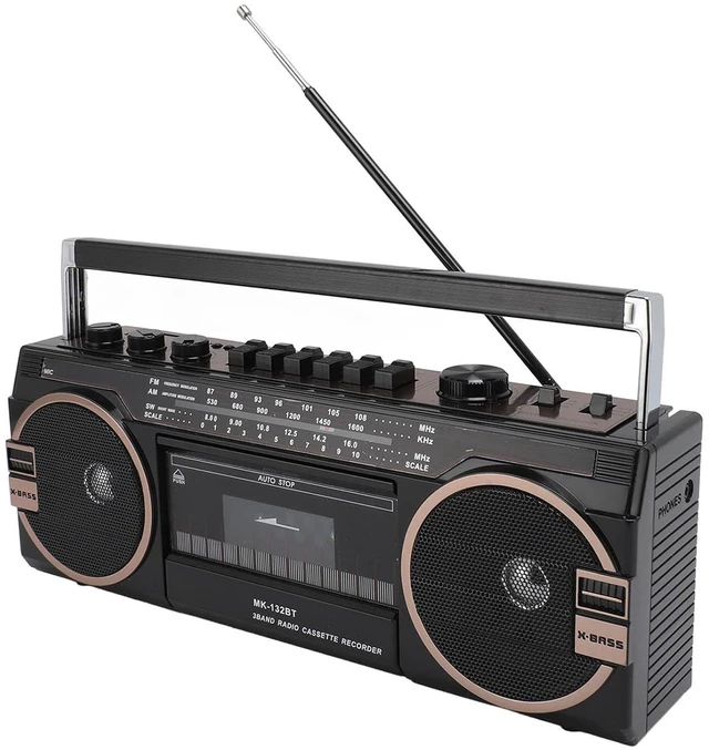 Alt view image 5 of 7 - Portable Cassette Player, Retro Blueooth, AM FM SW Radio Stereo Cassette Tape Player with Big Speaker and Earphone Jack, USB Port, Aux in Tape Recorder (US Plug)