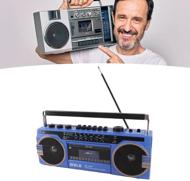 Alt view image 3 of 7 - Portable Cassette Player, Retro Blueooth, AM FM SW Radio Stereo Cassette Tape Player with Big Speaker and Earphone Jack, USB Port, Aux in Tape Recorder (US Plug)
