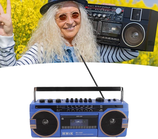 Alt view image 2 of 7 - Portable Cassette Player, Retro Blueooth, AM FM SW Radio Stereo Cassette Tape Player with Big Speaker and Earphone Jack, USB Port, Aux in Tape Recorder (US Plug)
