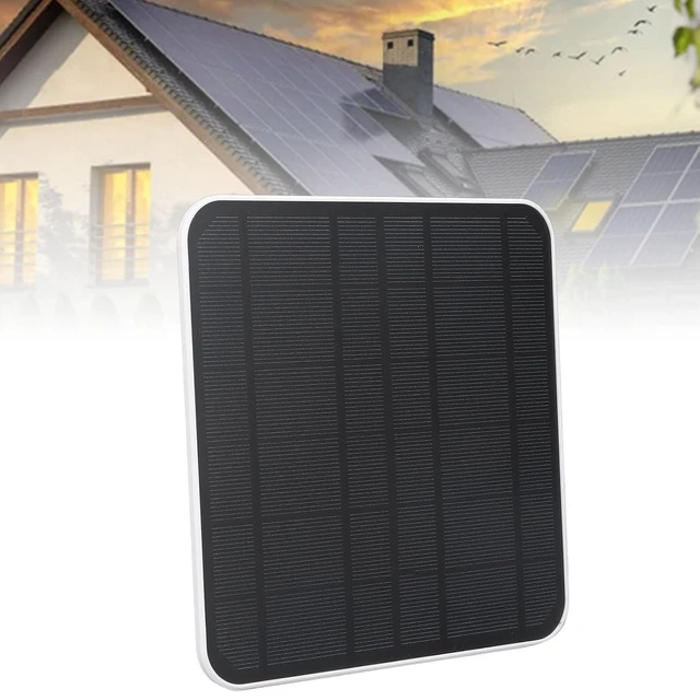 Alt view image 7 of 7 - 12W Solar Panel Charger for Camera, Fast Charging IP65 Adjustable Wall Mounted Solar Panel with 9.8ft Cable for Camera Battery Stick Up Cam Battery (White)
