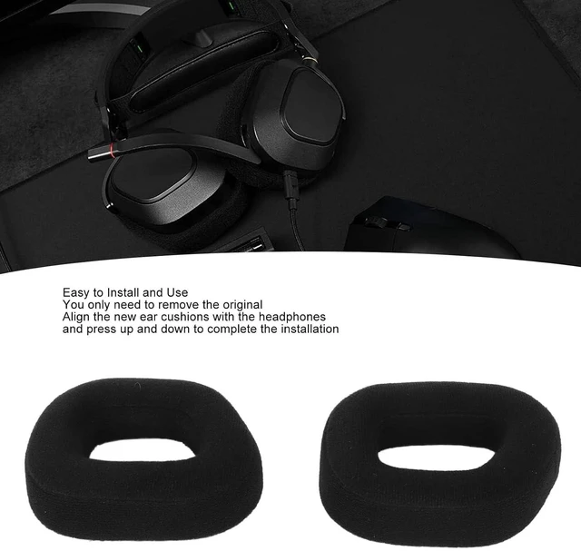 Alt view image 3 of 7 - Replacement Earpads Cushions for HS80 RGB Headset, Noise Blocking Headphone Earpads, High Density Memory Foam Soft Breathable Ear Pads for HS80