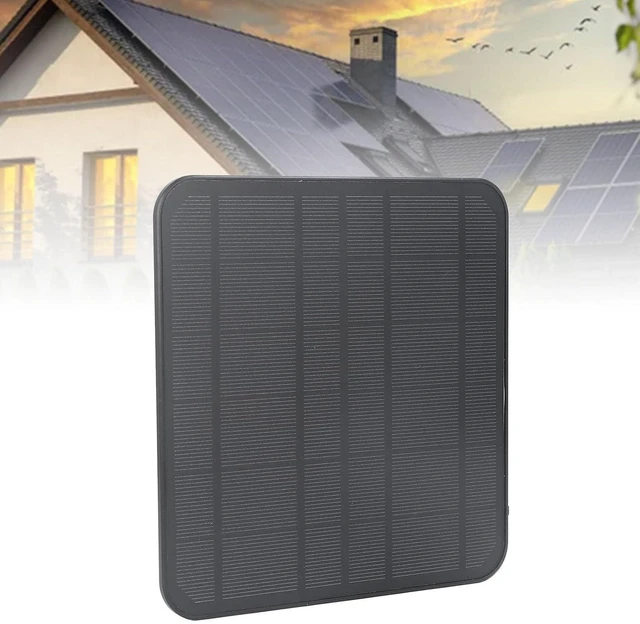 Alt view image 5 of 7 - 12W Solar Panel Charger for Camera, Fast Charging IP65 Adjustable Wall Mounted Solar Panel with 9.8ft Cable for Camera Battery Stick Up Cam Battery (Black)