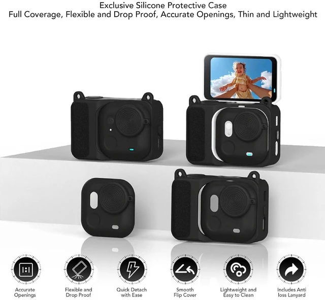 Alt view image 2 of 7 - Protective Cover, Silicone Case for Ultra Action Camera with Lens Cap, Anti Drop Dust Proof Flexible Slim Fit Accessories
